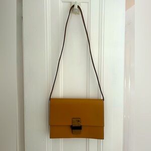 Francesco Biasia Beige Leather Crossbody Structured Bag Vintage 90’s IMPERFECT